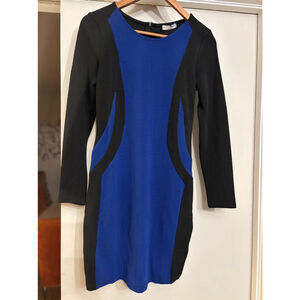 Women's BurLady Dress, Size S, Blue & Black